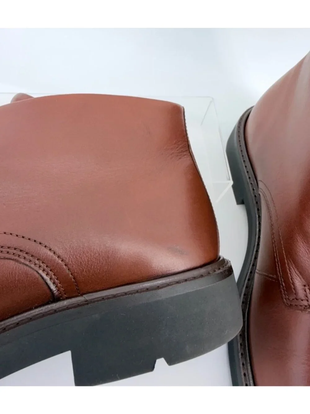 ECCO Metropole London Chukka Men Boot Brown Cognac Leather Waterproof Size 41